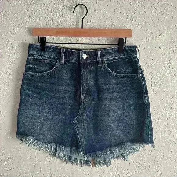 Free People raw‎ hem denim mini skirt - Picture 8 of 10